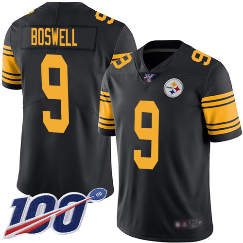 Youth Pittsburgh Steelers Football 9 Limited Black Chris Boswell 100th Season Rush Vapor Untouchable Nike NFL Jersey